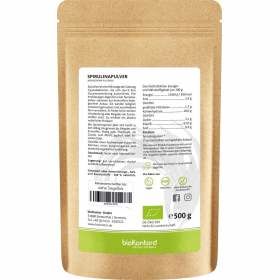 Spirulina Pulver 500g aus kontrolliert biologischem Anbau, gewonnen aus Algen