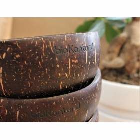 Kokosnussschale mit Logo