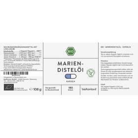 Bio Mariendistelöl Kapseln 180 Stück von bioKontor